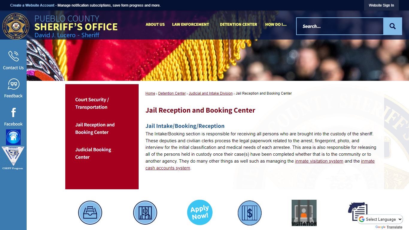 Jail Reception and Booking Center | Pueblo County Sheriff, CO
